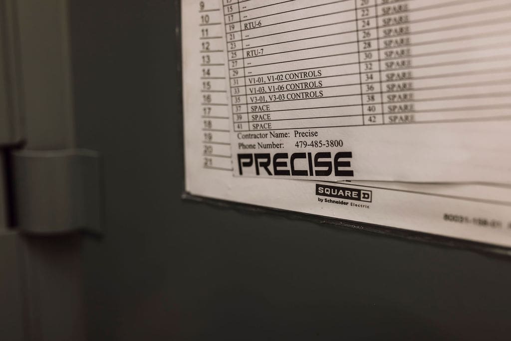 Precise spreadsheet close up