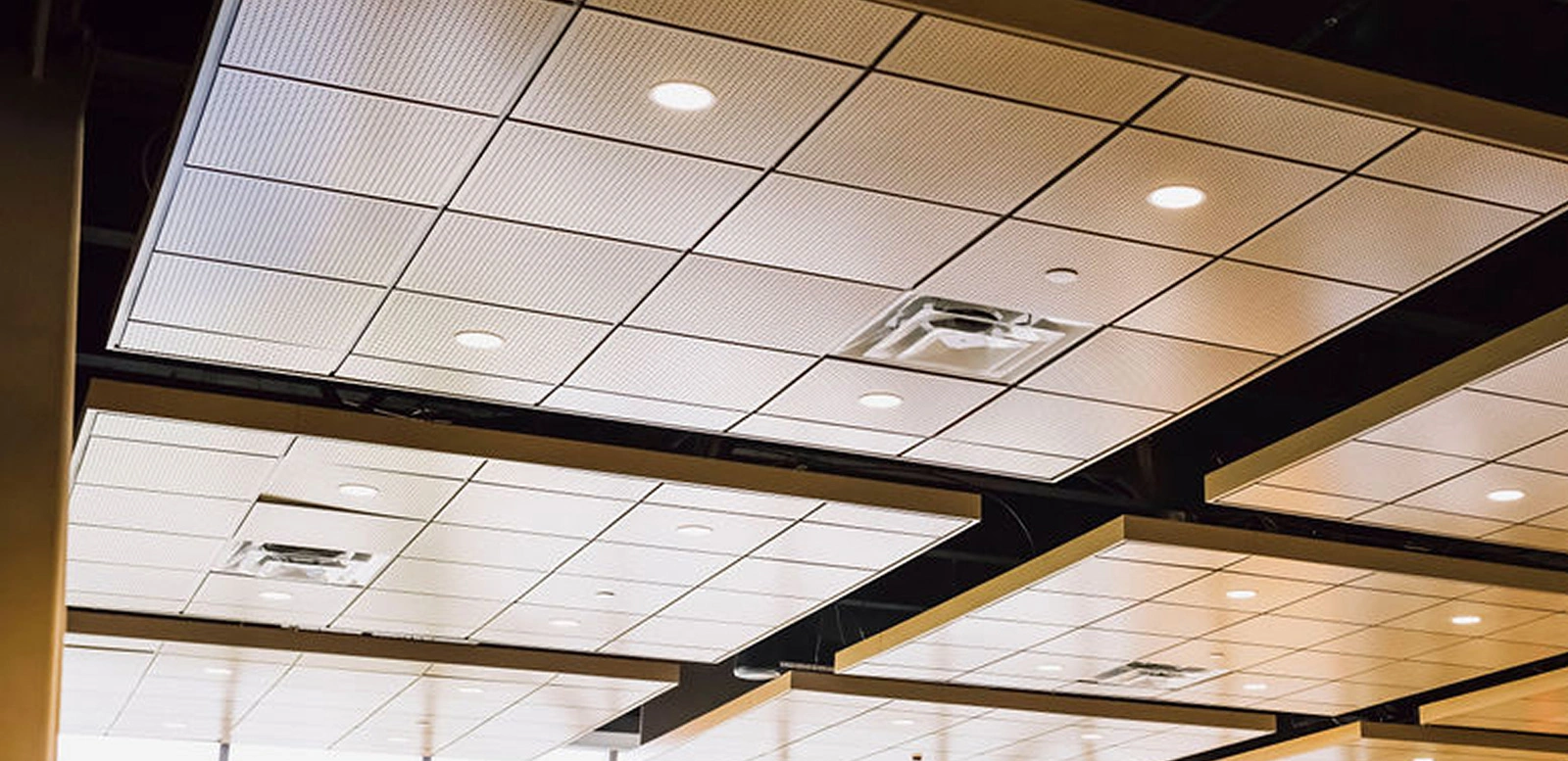 Close up of commercial ceiling details